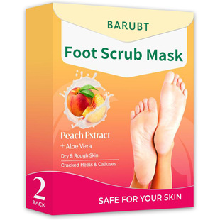 Cross-Border Foot Exfoliating Mask Peach Flavor 2 Pieces to Restore Dry Heels Cross-Border Skin Care Products Amazon
