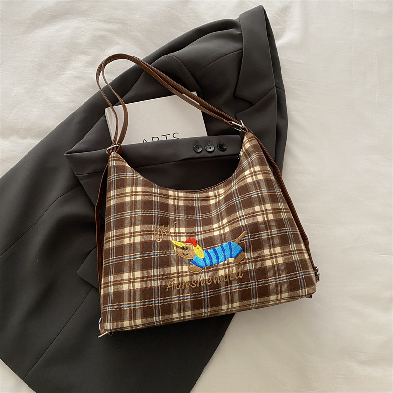 Bolso de gran capacidad para viajar mujeres 2024 nuevo estilo de moda extranjera mochila de hombro mochila de hombro de hombro