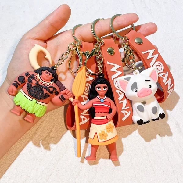 2024 Movie Moana Keychain Cross-Border Creative Cartoon Pendant Car Keychain Accessories Gift