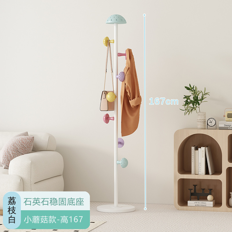 子供用衣類ラック床置き寝室キノコ衣類ラックリビングルームホームドーパミンコートラック小スペースバッグハンガーブラケット|undefined