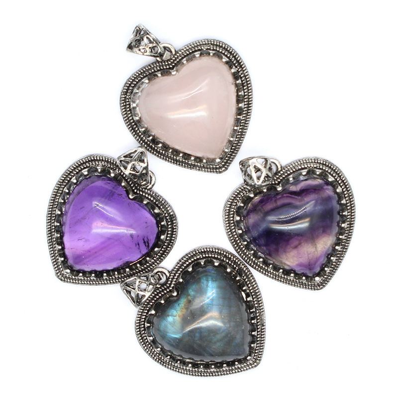 12g Weight Pendant Jewelry Making Type DIY Jewelry Accessories Classification 1 Piece Quantity natural stone Material Heart Shape Pattern Plating Design Vintage Style, Simple Style Style 1 Piece Natural Stone Heart Shape Pendant 无