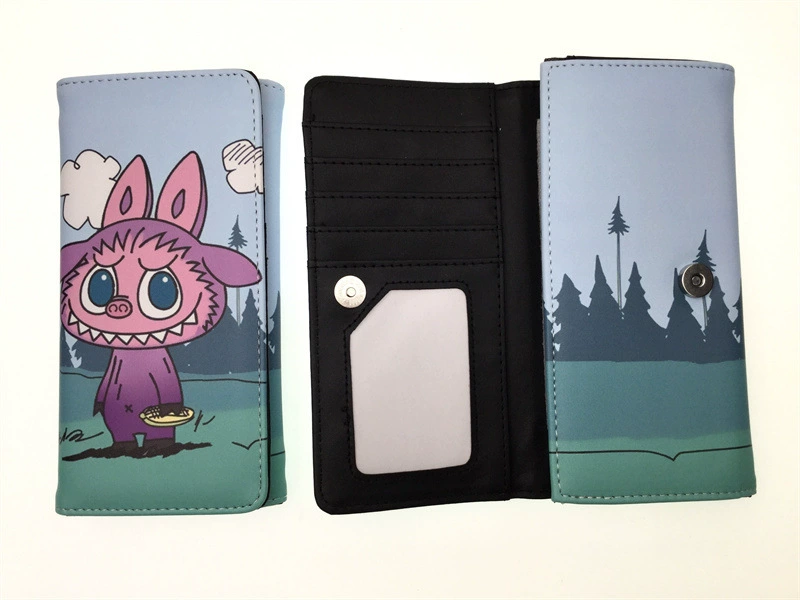 Длинный кожаный кошелек? polyurethane card holder with zipper, интернет-селебрити