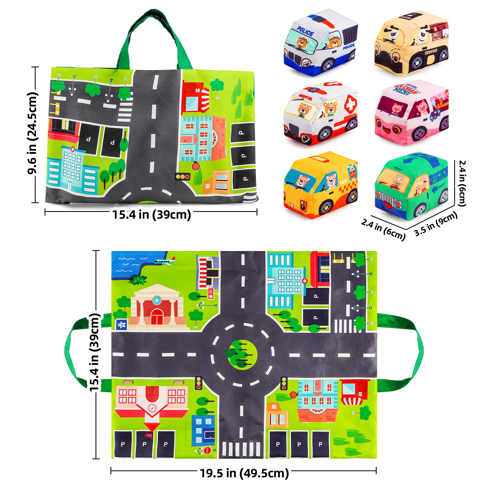 Juguetes para niños con bolsas de mano transfronterizas TK almohadilla de juego se puede combinar con bolsas de automóviles estacionamiento