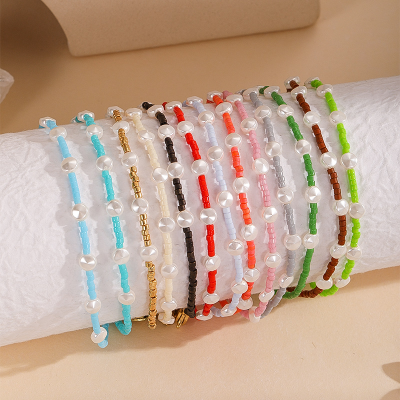 Nike joyería simple de alto grado pulsera de perlas tejidas a mano importados MIYUKI arroz pulsera ajustable