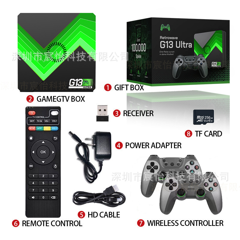 Cross-Border G13 Ultra Dual-System Tv Set-Top Box Open-Source Game Console Android 9.0 Wireless Psp God of War Game