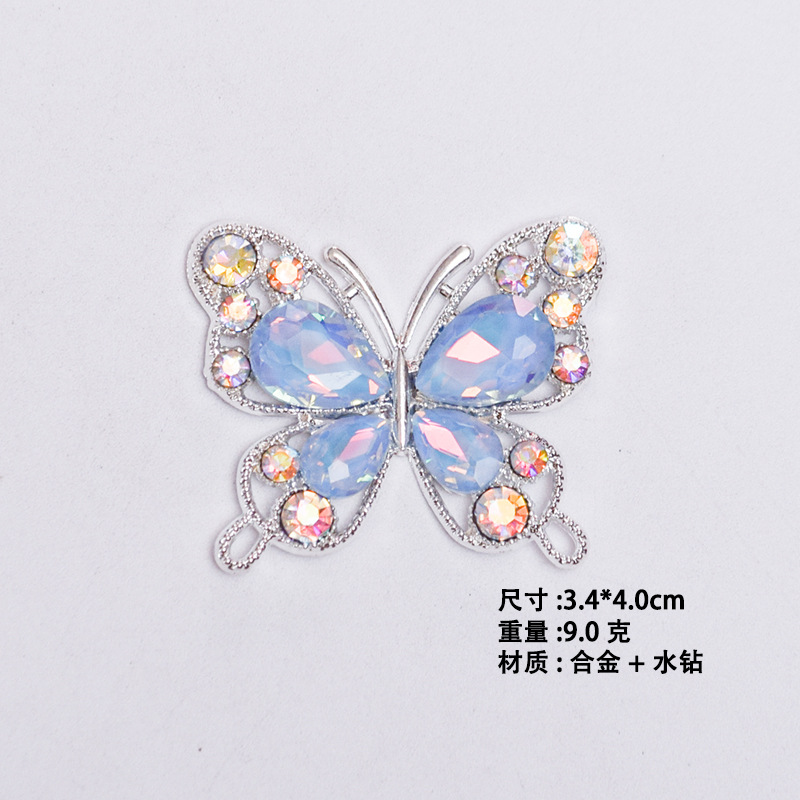 新商品モカカラードリルガラス蝶ディナー服髪飾り靴バッグ合金DIYアクセサリーアクセサリー