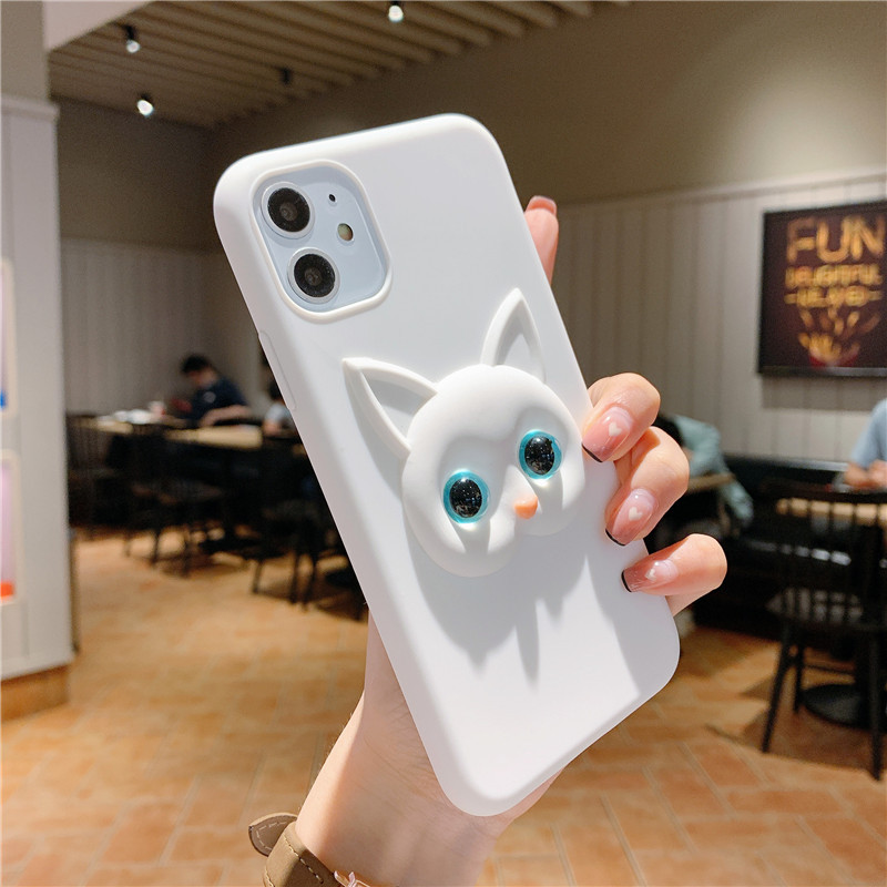 Coque De Protection Pour Iphone En Cuir Motif Chat Créatif_voghion.com