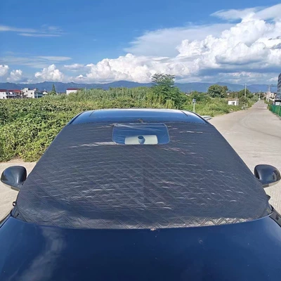 Car snow shield insulation half cover snow window - vertical-window-black-14595cm500-order