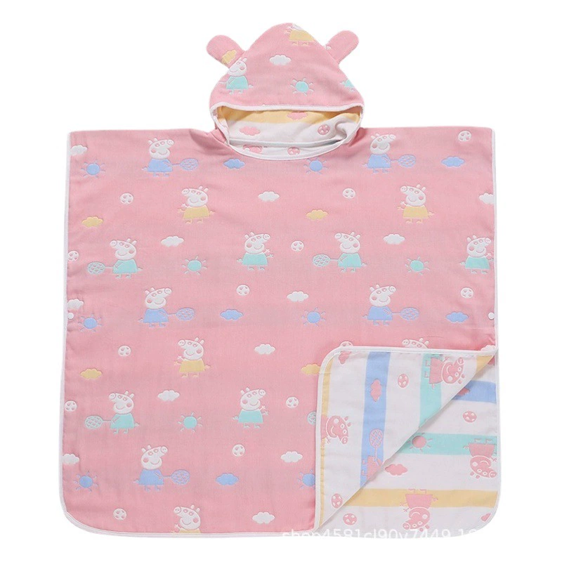 Детское банное полотенце для мальчиков и девочек, халат, хлопковая марля, впитывающая мягкая детская одежда, плащ Four Seasons оптом