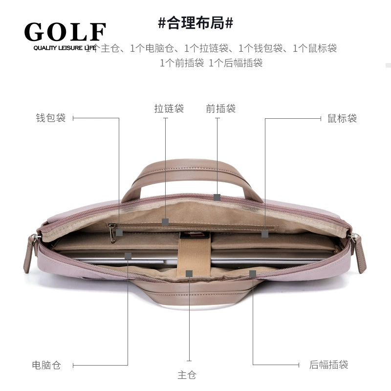 Laptop, capacious handheld protective case, one-shoulder bag for men and women, liner, 6inch