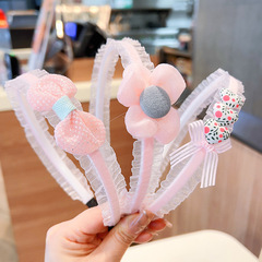 Korean children's summer princess butterfly bow headband for girls, child hair accessories, baby headwear without tightening, hair clips for loose hair