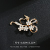 Fashionable retro brooch, beads from pearl suitable for men and women, pin lapel pin, city style