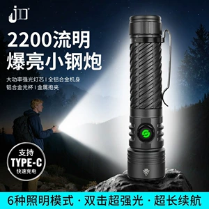 Cross-Border New Model Aluminum Light Cup High-Power Led Lighting Fixed-Focus Flashlight Rechargeable Long-Range Clear Illumination Waterproof and Shockproof