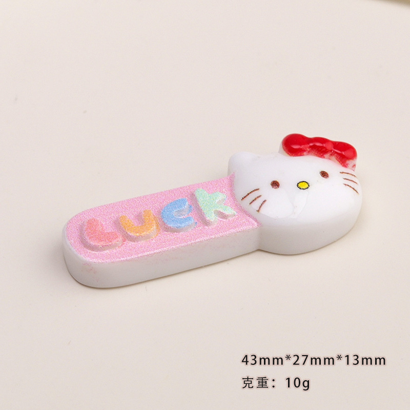 卡通diy树脂配件饰品字牌猫咪奶油胶发夹手机壳鞋扣钥匙扣吊坠配|undefined