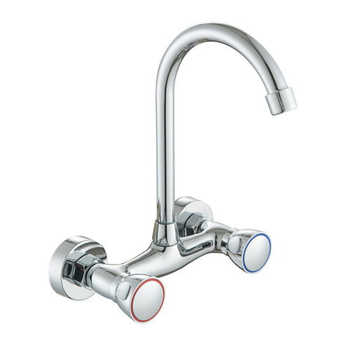 Hot and cold water mixing valve vegetable basin faucet, wall-mounted hot and cold laundry pool, balcony mop pool, 150 hole spacing, shoulder pole shower