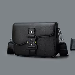 New Men's Crossbody Bag High Quality Saddle Bag Fashion Versatile Lock Flap Messenger Bag Casual Shoulder Bag Trendy
