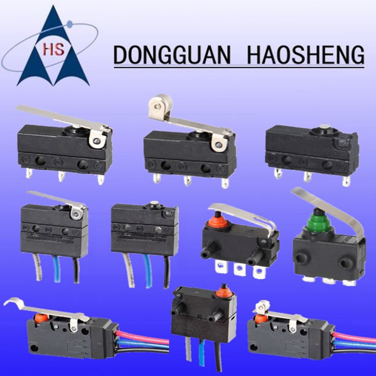 现货大电流耐高温微动开关 行程限位防水防尘带线检测 KW12-B直柄