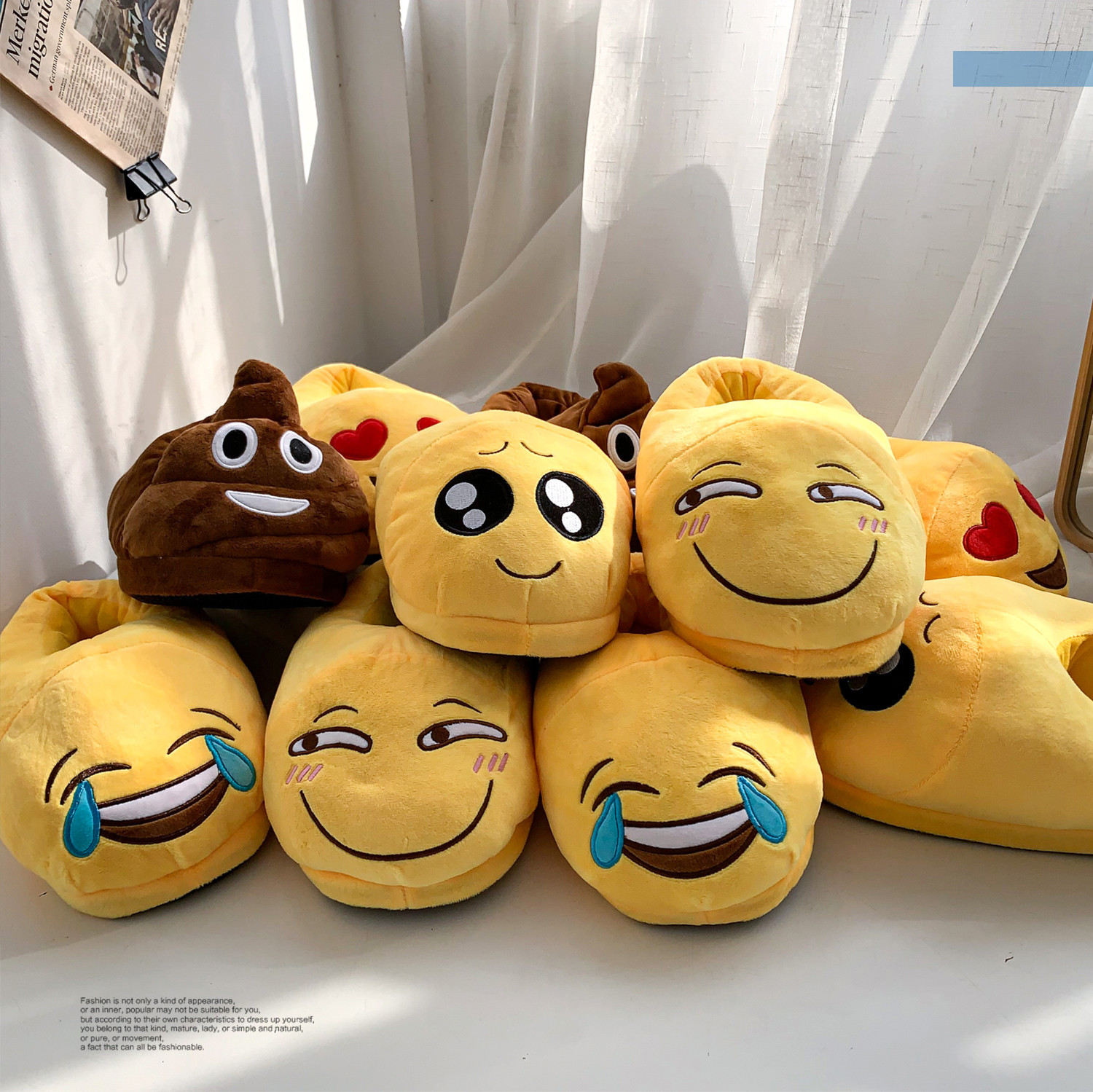 高品質冬季新款棉拖保暖套腳居家便便表情包臥室拖鞋輕便情侶棉鞋