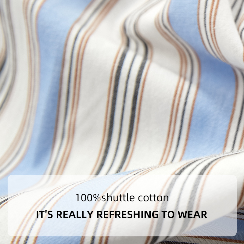 New Men's Mid-Thigh Stylish Striped Home Pants Straight Shorts Breathable Loose Youth Home Sleep Pants