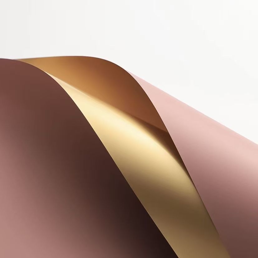 Papel de oro de doble cara de Corea impermeable flor material de papel de embalaje ramo floral coreano papel de oro de lujo de color oro