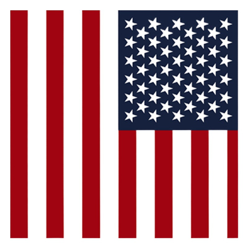 Factory Direct Supply European and American Hip-Hop Dress up Hip-Hop Square Scarf Large Handkerchief Spot Wholesale Cotton Printed Flag Headscarf
