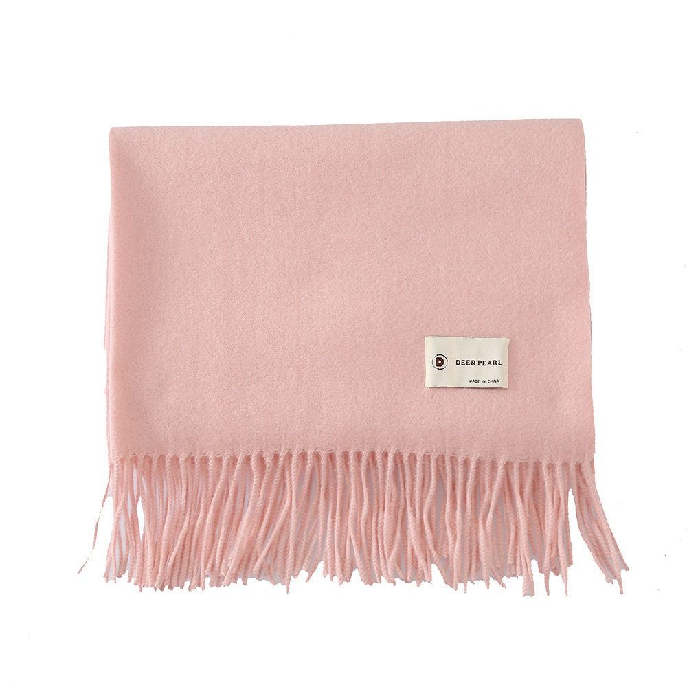 Einfarbiger Herbst- und Winterschal 2024, neuer, langer, vielseitiger, warmer 300-g-Kaschmirschal für Damen_voghion.com