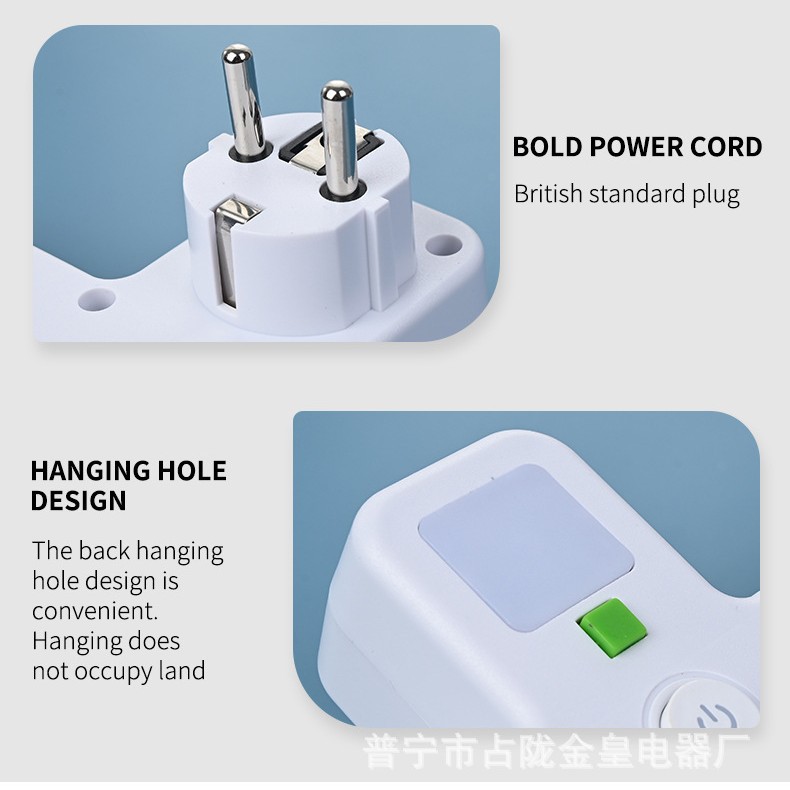 Blanco y negro con lámpara de noche 1 a 21 a 31 a 4 conector de conversión de carga USB-A - C