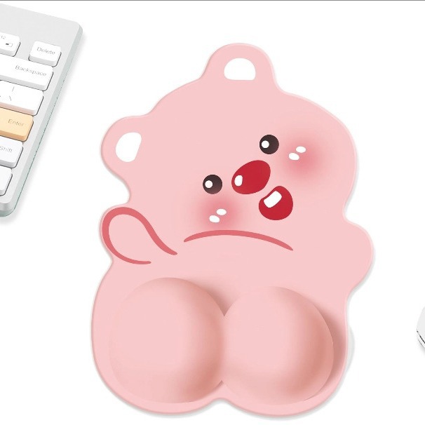 Pad de ratón rosa lindo muñeca femenina pequeña computadora de escritorio portátil teclado almohadilla de mano