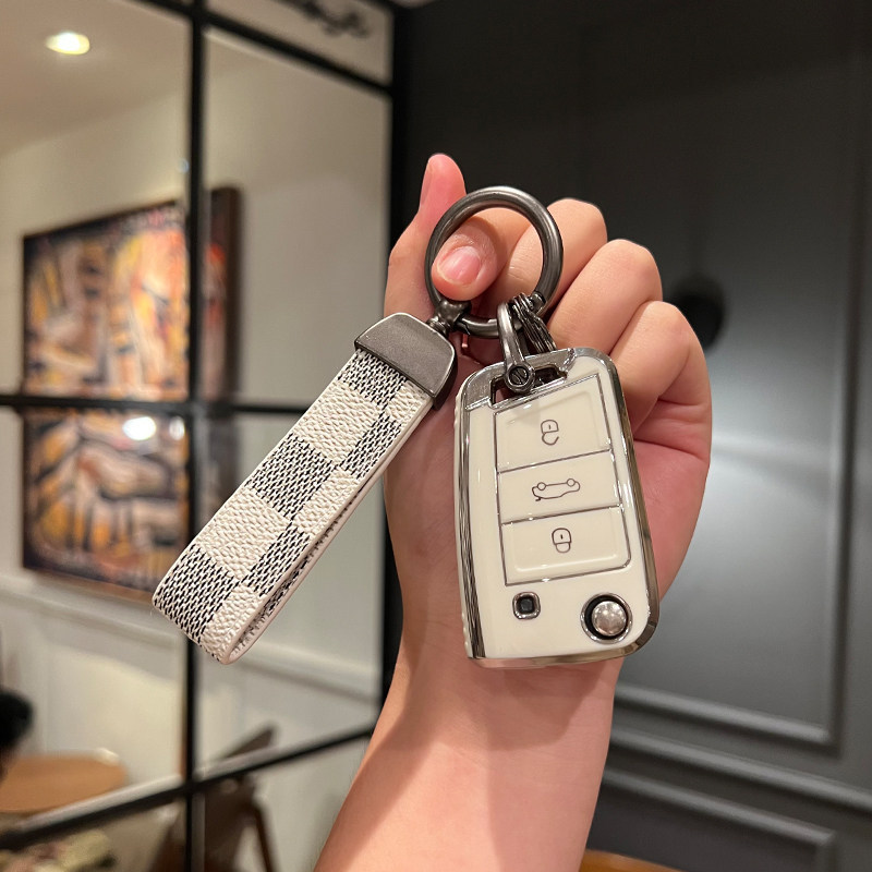 C 우유 흰색 실버 가장자리 + 흰색 격자 무늬 로프