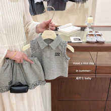 【咸柠七】女童套装夏装儿童洋气夏季小女孩休闲POLO两件套