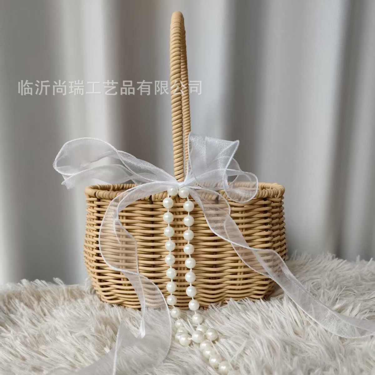 爆款diy手工编织月子鸡蛋花篮结婚伴手礼创意提篮干花插花藤编