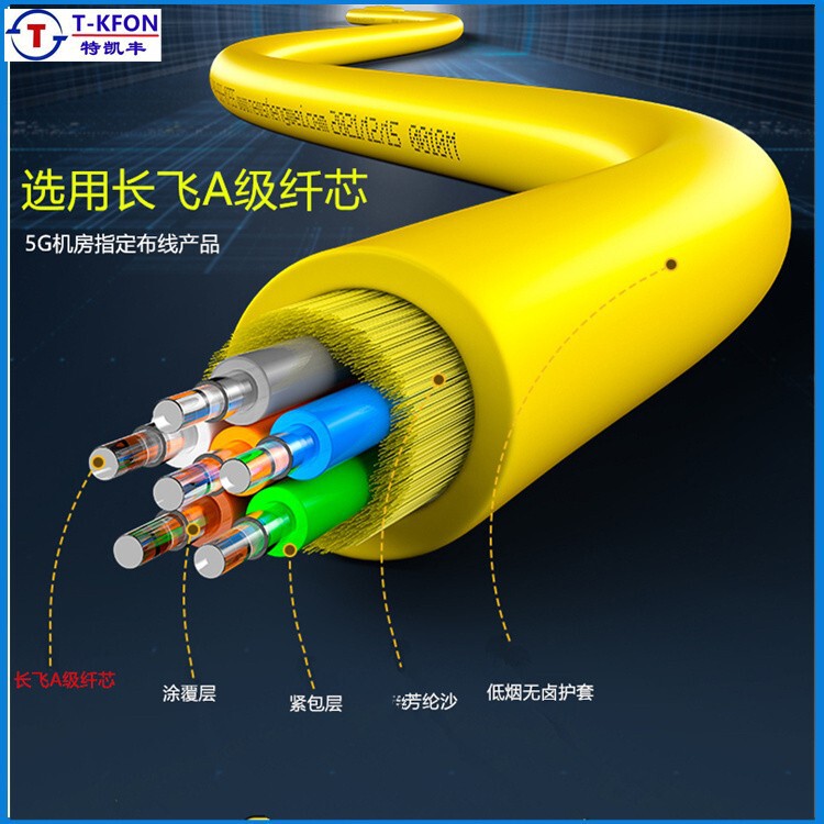 5G communication room dedicated indoor single-mode 10 trillion optical cable 24 core 48 core low smoke halogen-free flame retardant optical fiber GJFJV