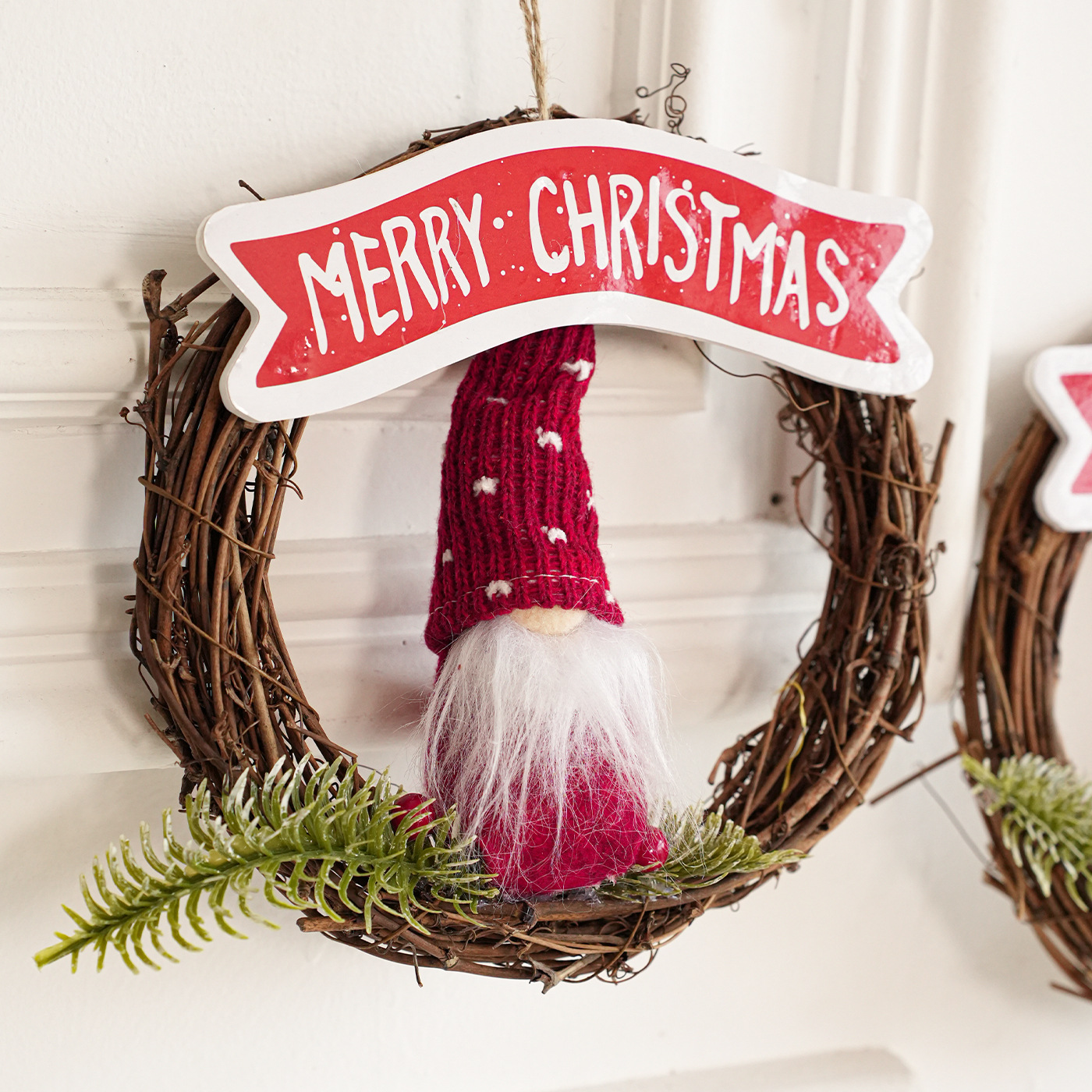 Colgante de guirnaldas de Navidad Santa muñeca sin cara puerta colgante de pared decoración ventana decoración accesorios de diseño de árbol de Navidad