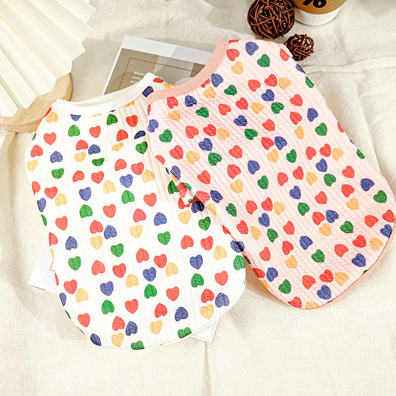 Pet Clothes Dog Clothing Cat Spring and Summer Warm Clothes Teddy Bomei Corgi Cat Breathable Cute Vest