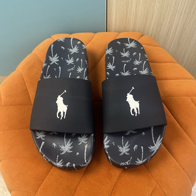 Southeast Asian PL style men's slippers, trendy coconut tree print slide sandals, soft-soled non-slip beach sandals wholesale Southeast Asian PL style men's slippers, trendy coconut tree print slide sandals, soft-soled non-slip beach sandals wholesale