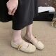 Shallow Mouth Red Single Shoes Women's Spring and Autumn New French Style Retro Gentle Fairy Suede Mary Jane Shoes Flat Bean Shoes