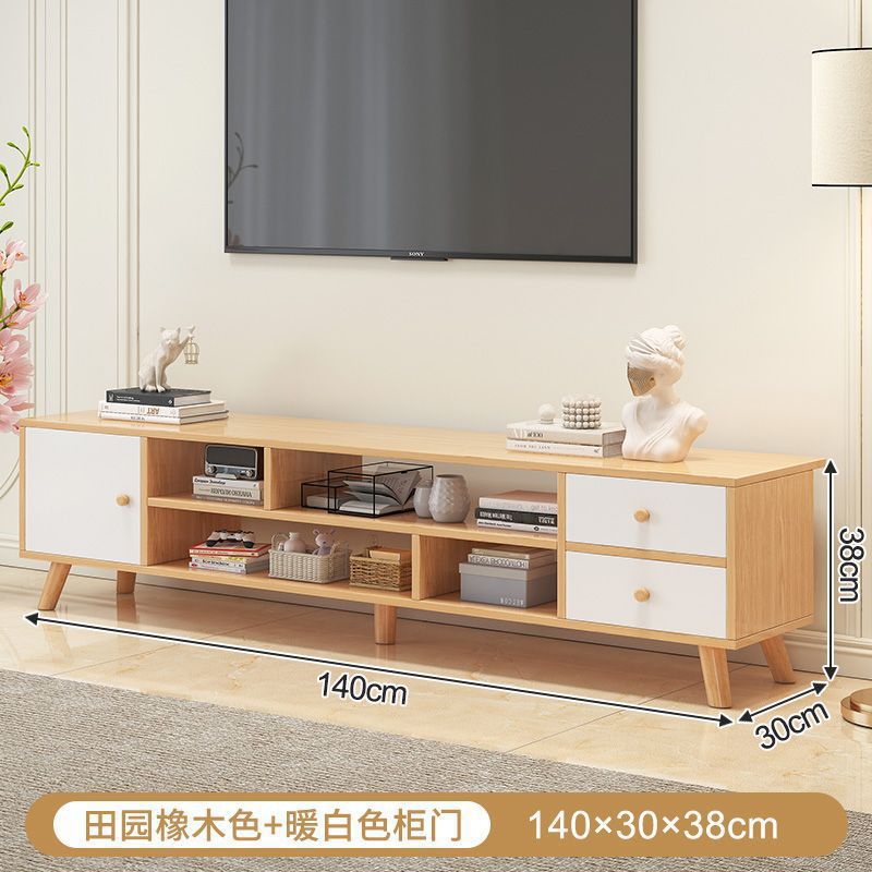 Gabinete de televisión nórdico pequeño tipo de casa sala de estar ligera lujoso moderno simple gabinete de piso de alquiler de casa puede retráctil gabinete de televisión