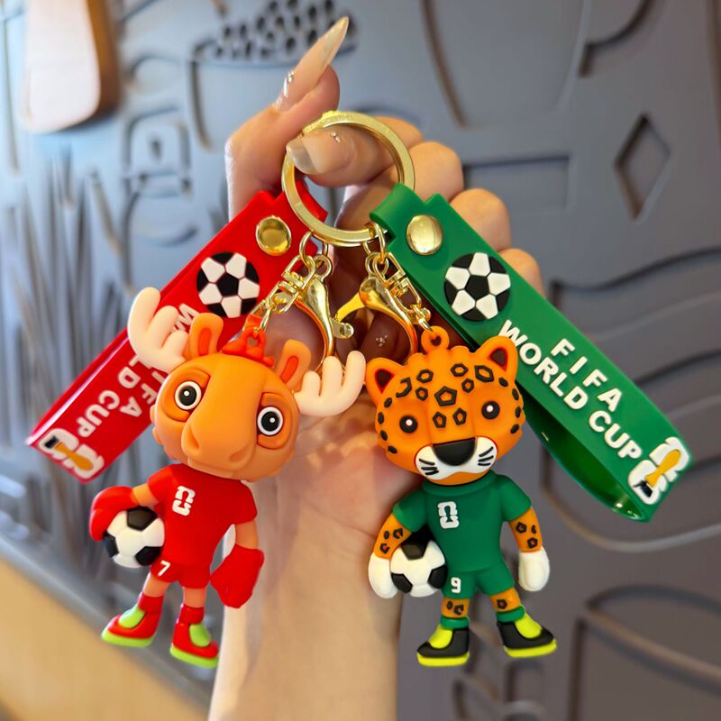 Cross-Border Popular 2026 World Cup Peripheral Mascot Fan Keychain Football Pendant Car Keychain Gift Cross-Border Popular 2026 World Cup Peripheral Mascot Fan Keychain Football Pendant Car Keychain Gift