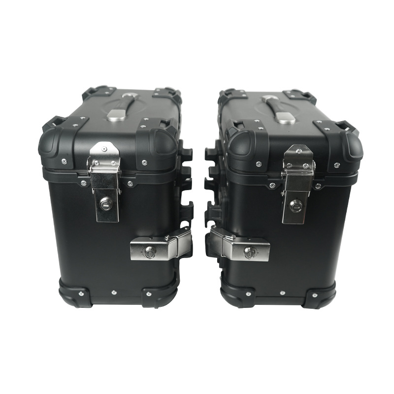 Manufacturer Wholesale Electric Vehicle Motorcycle Rounded Corner Side Box Motorcycle Universal Aluminum Alloy Side Box Side-Mounted Box