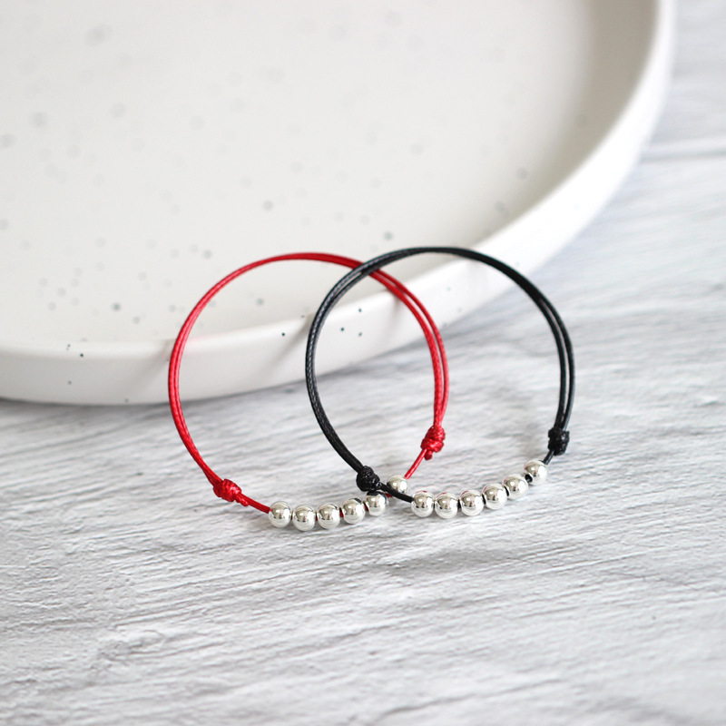 厂家货源日韩简约编织情侣手链本命年红绳民族风闺蜜学生手串687