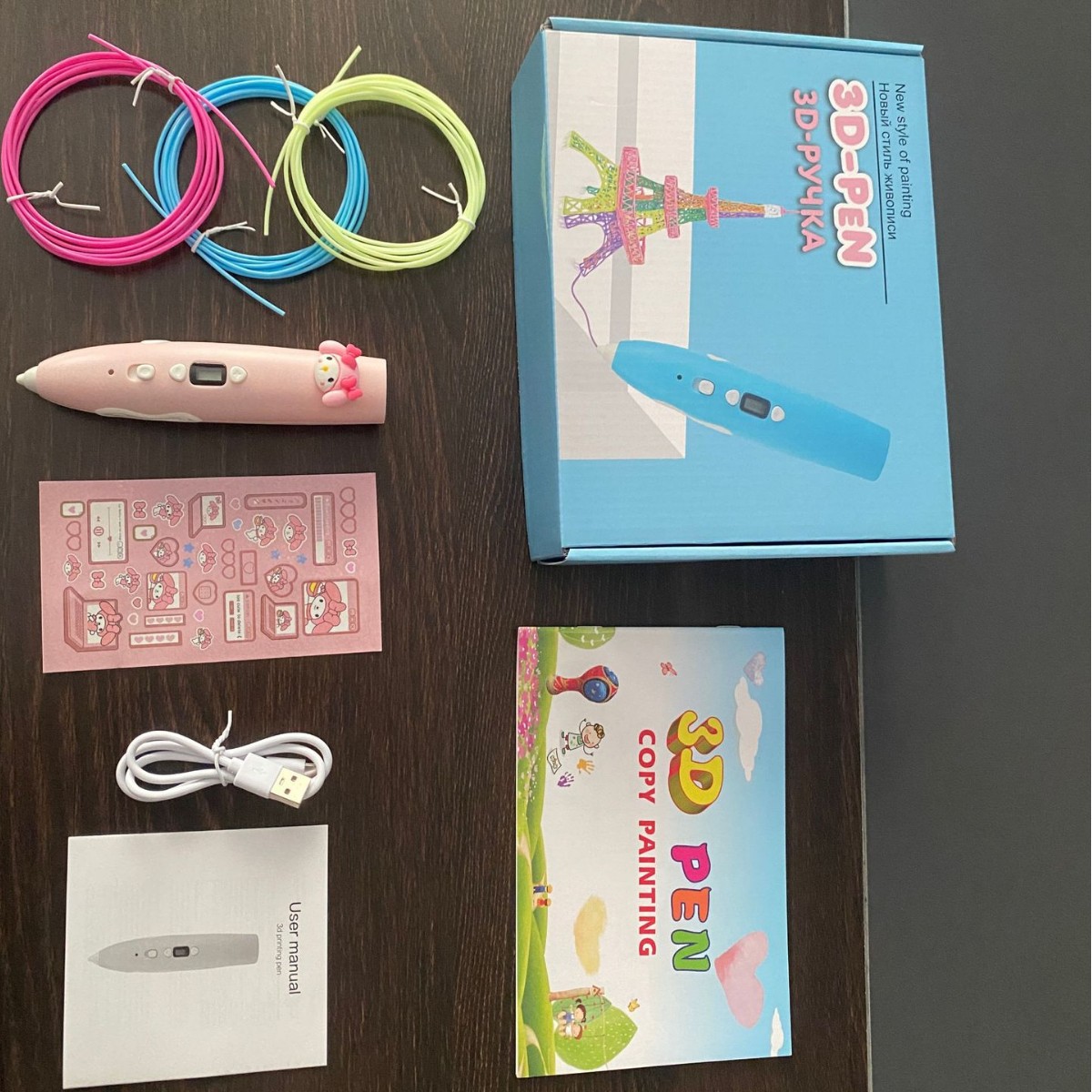 3D lápiz de impresión de niños máquina de dibujo de baja temperatura consumibles juguetes populares en línea chicas diy regalo de cumpleaños princesa