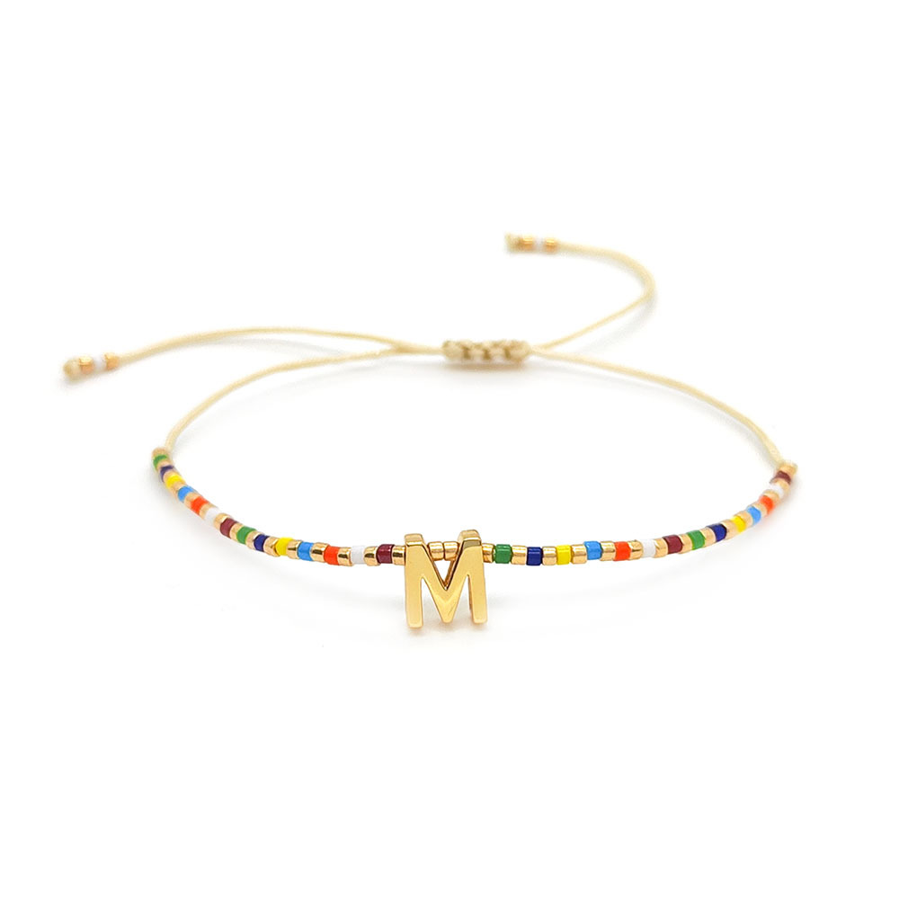 Handgefertigtes Miyuki Perlenarmband Mit Buchstaben Diy Schmuck_voghion.com