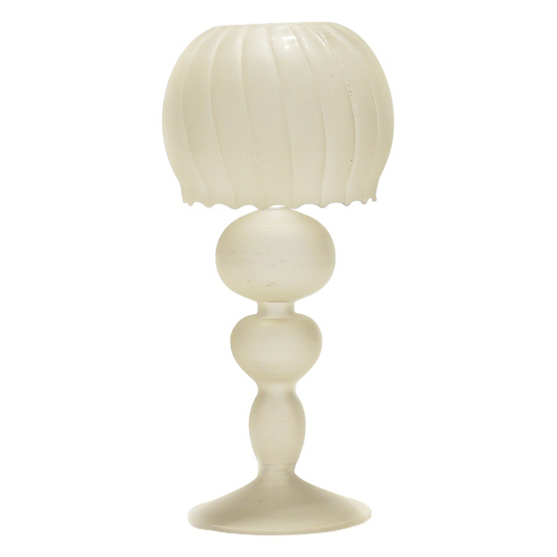 Luz de estilo europeo lámpara de mesa de vidrio esmerilado de lujo forma Candelabro Decoración Accesorios de tiro de la boda mesa de comedor en casa candelabro Retro