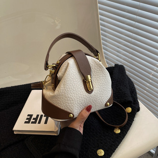 High-end Style Bag Women's Cross-border 2025 New Internet-famous All-match Fashionable Portable Crossbody Bag Simple Texture Shoulder Bag