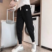 夏季运动裤男士春季新款裤子男韩版潮流修身休闲裤男小脚裤卫裤子