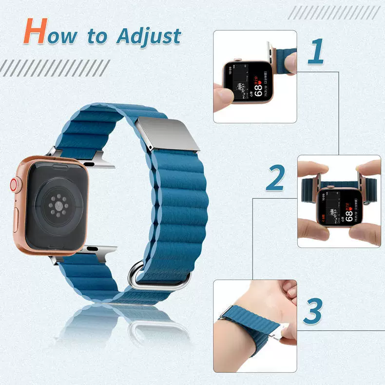 Подходит для Apple Watch, genuine leather магнитная обратная пряжка iWatch1098765SE ремешок, производитель