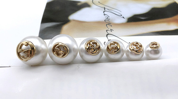 High-end metal round beads pearl