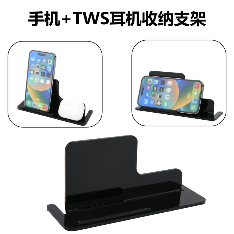 Mobile phone TWS headset universal desktop base for apple samsung mobile phone wireless headset acrylic stand