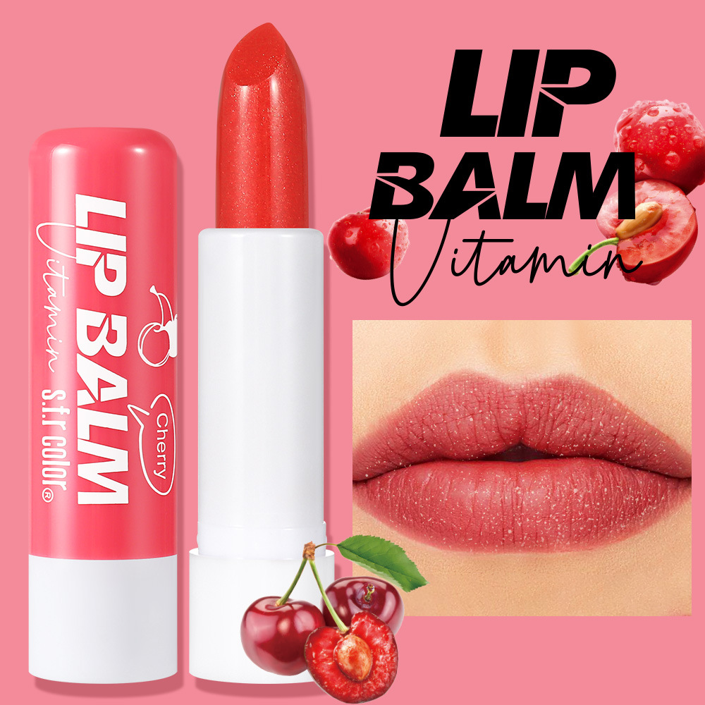 s.f.r color transfronterizo hidratante anti-agrietamiento color natural brillante lápiz labial cereza