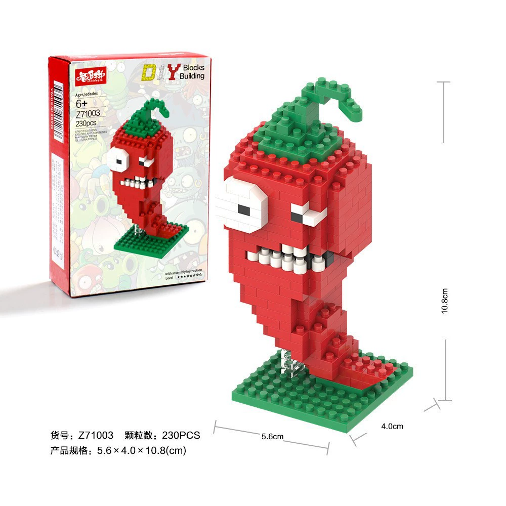 Конструктор (совместим с Лего) Plants vs. Zombies — мини-кирпичики, 400–1000+ шт., подарочная игрушка